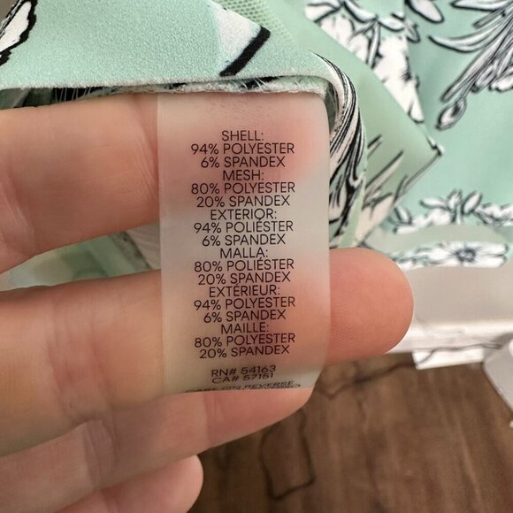 Calvin Klein Floral A-Line Midi Sleeveless Dress Size 8 Teal Work Career NWT - Picture 7 of 10